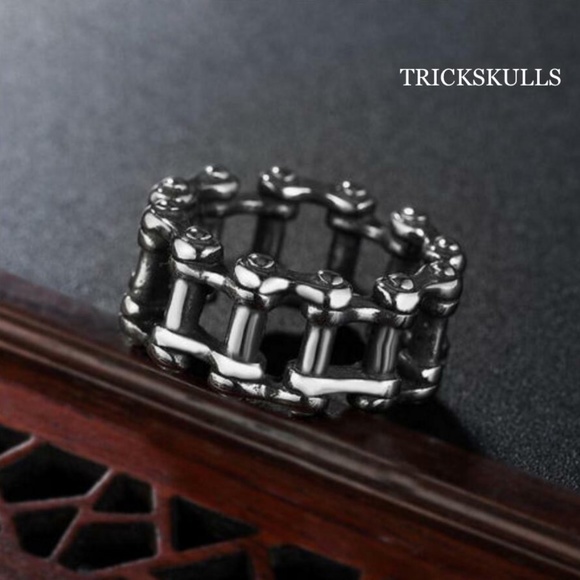 Chain Ring Chainring Band Fixed Solid Links New Retro Vintage 9 10 11 - Picture 2 of 5